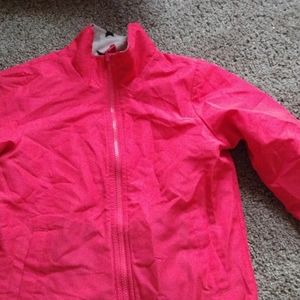 neon pink puffer jacket